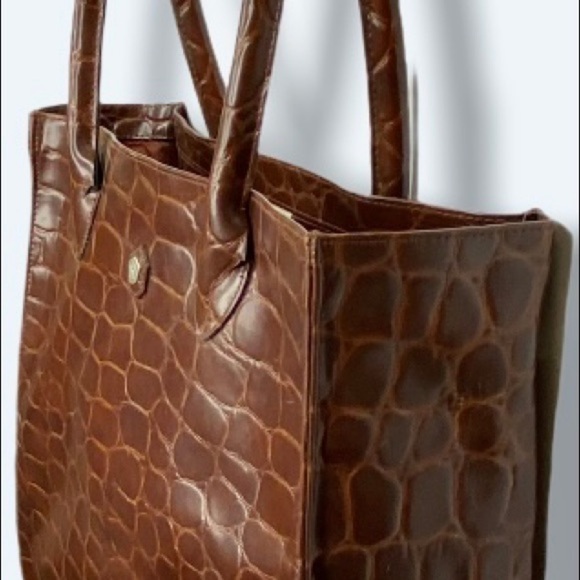 Ralph Lauren Signature Safari Croc Embossed Tote - Picture 2 of 14